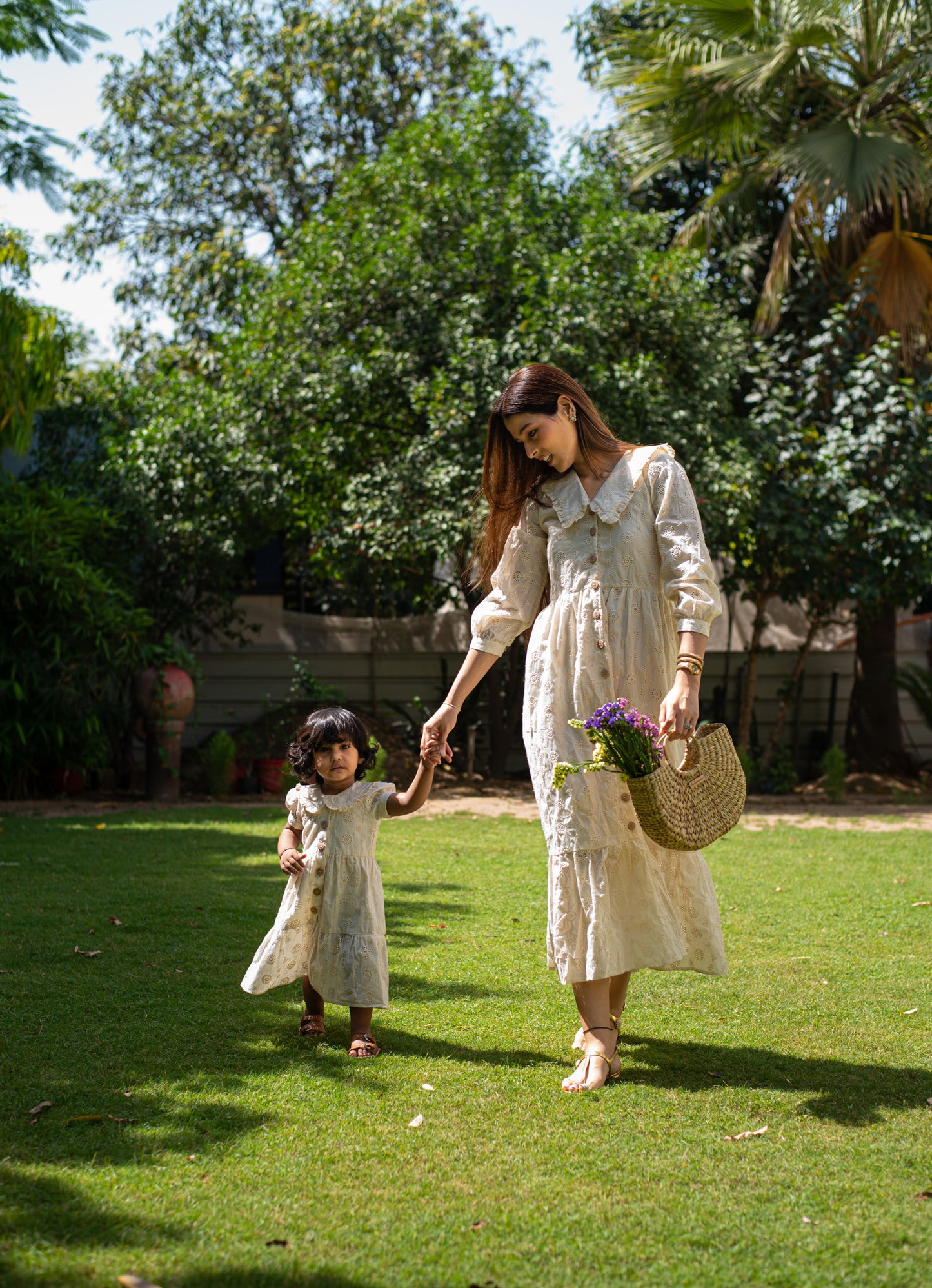 White Cutwork Maxi Dress