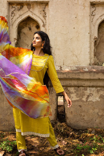 Mustard Yellow Kurta Set