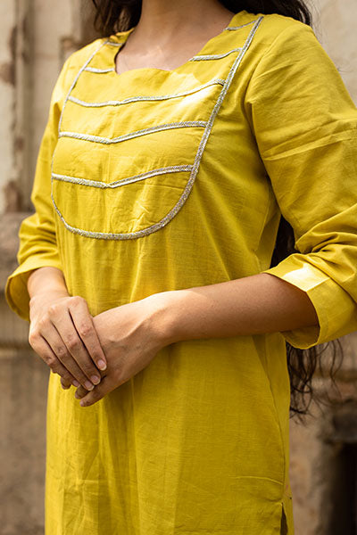 Mustard Yellow Kurta Set