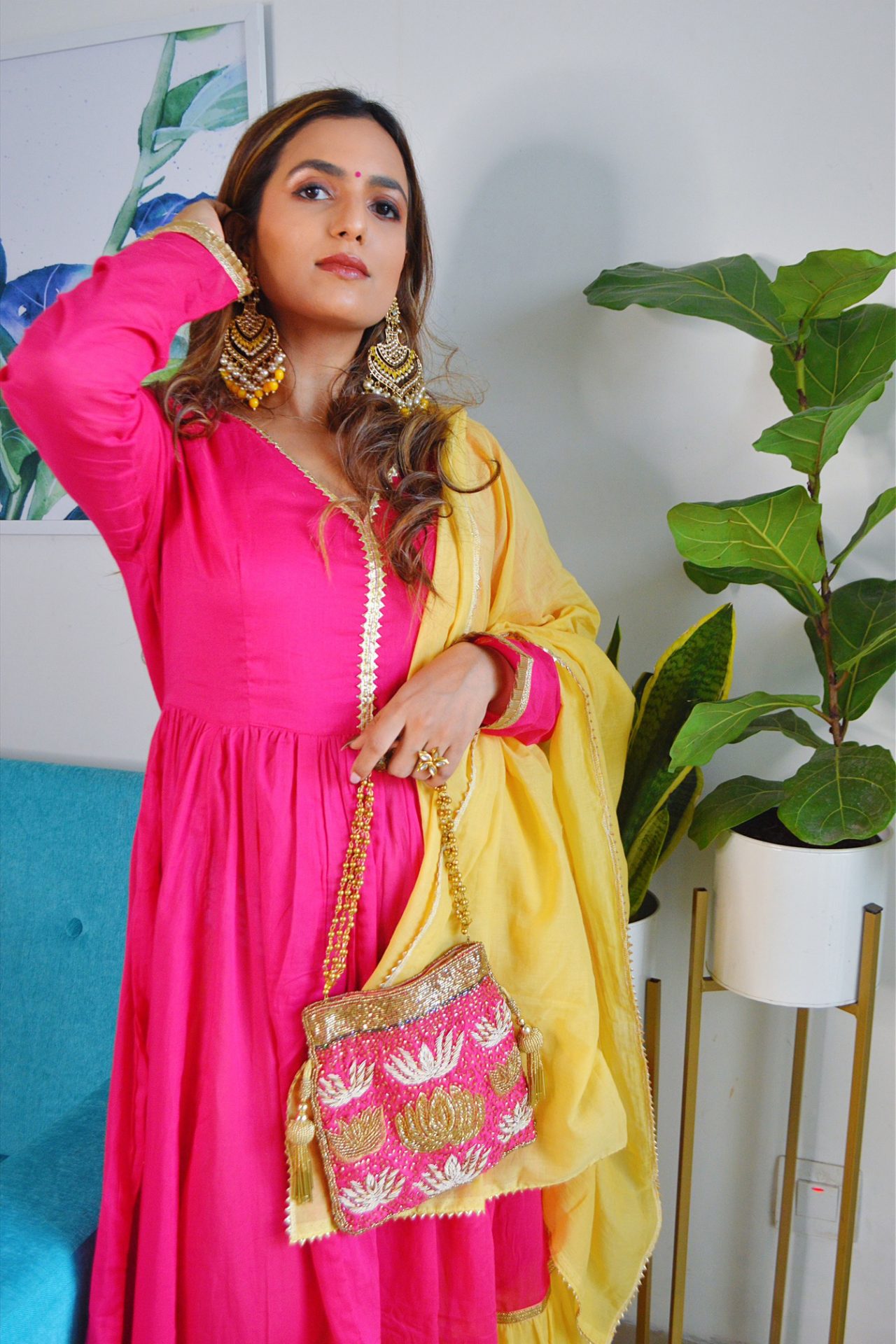 Pink Kurta With Dupatta