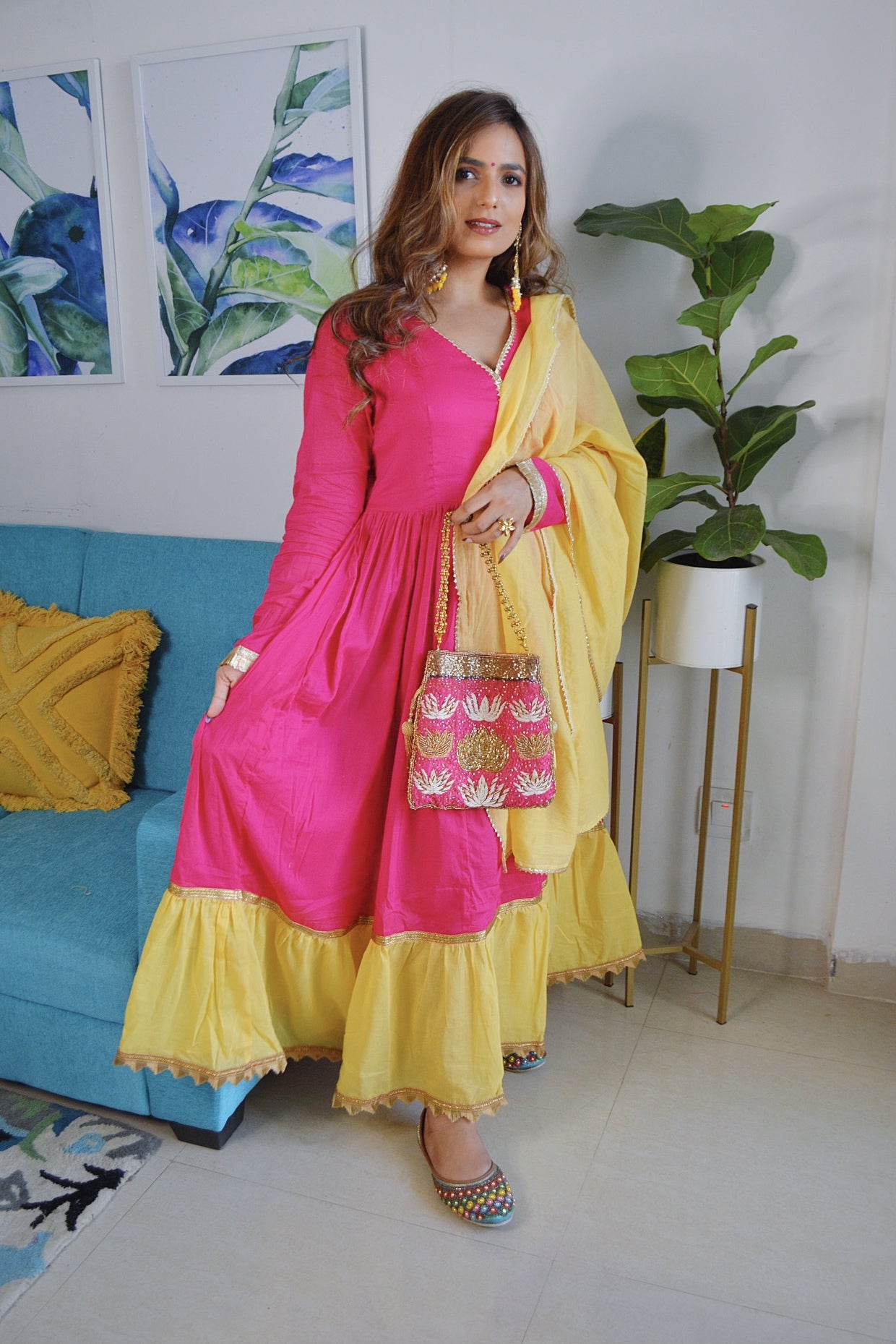 Pink Kurta With Dupatta