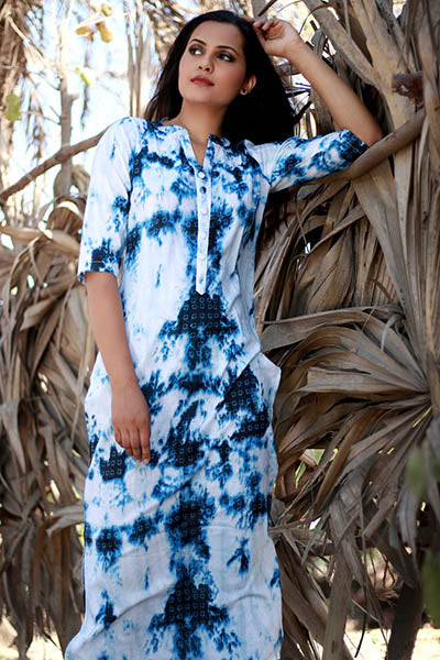 Batik Print Straight Kurti