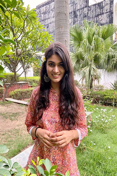 Peach Floral Jaal kurta set
