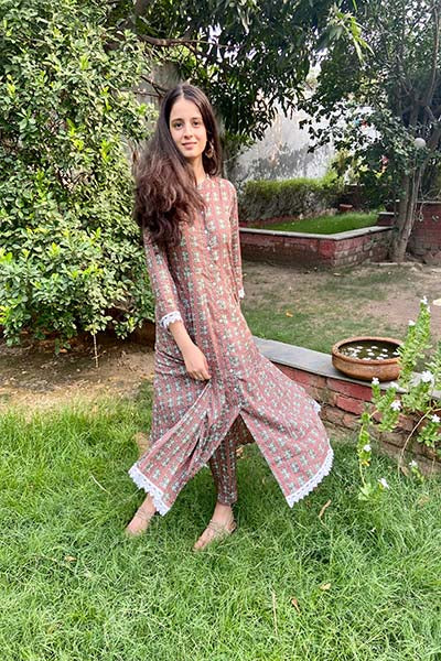 Multicolor Anarkali set