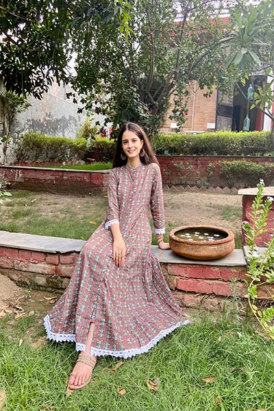 Multicolor Anarkali set