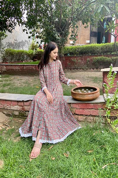 Multicolor Anarkali set