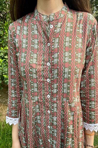 Multicolor Anarkali set
