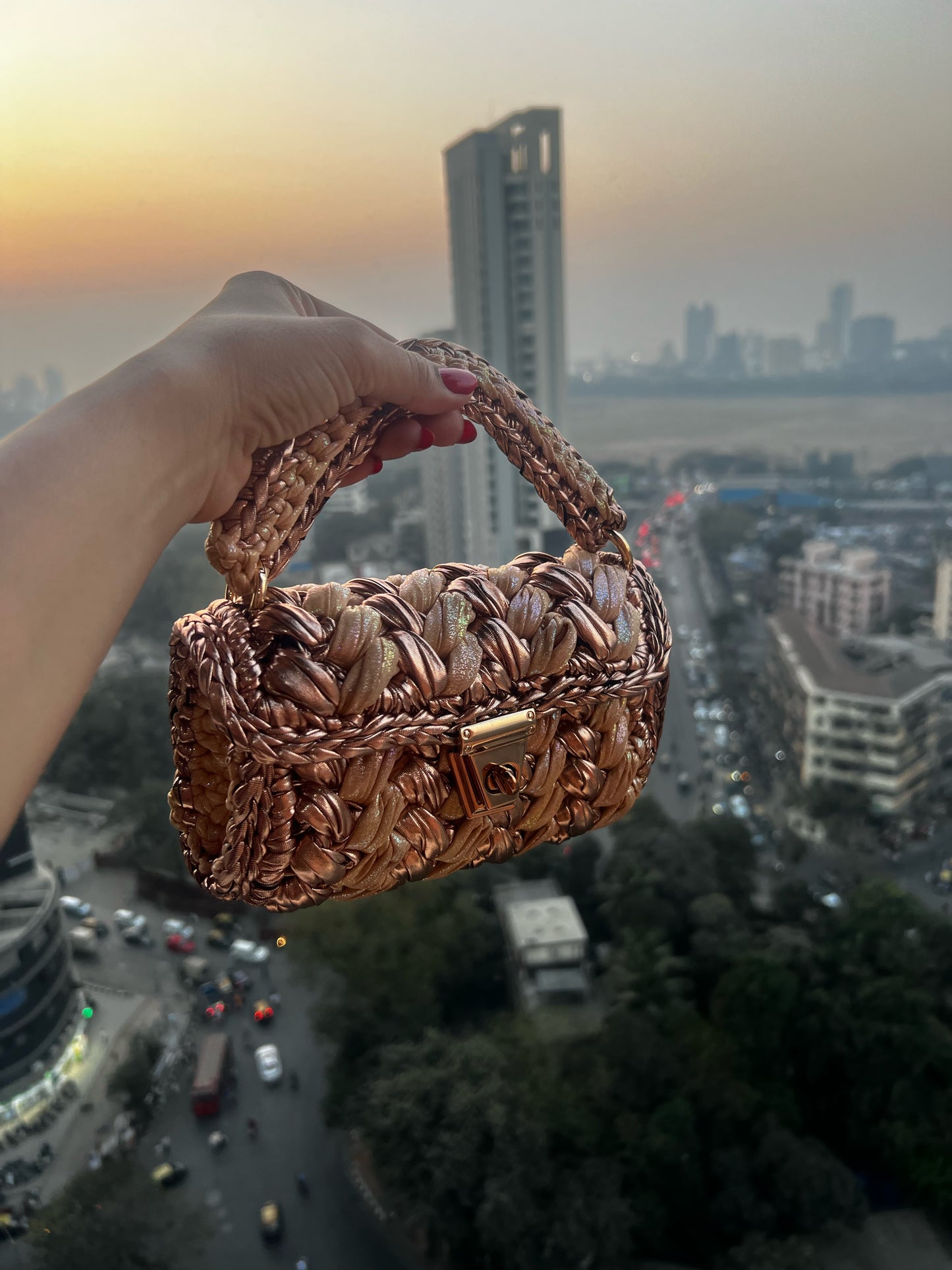 Gold All metallic Bag